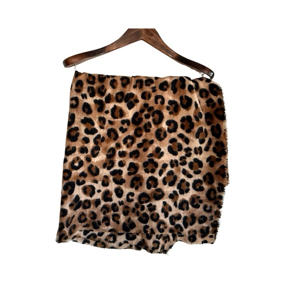 Zara Leopard Print Fringed Scarf - Picture 5 of 7